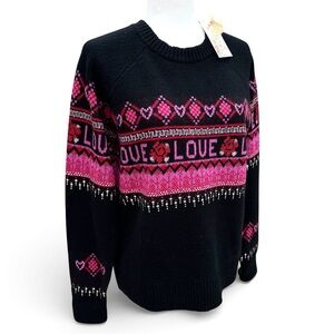 🆕 JOHNNY WAS The Fairisle Wool Sweater Cashmere Pullover